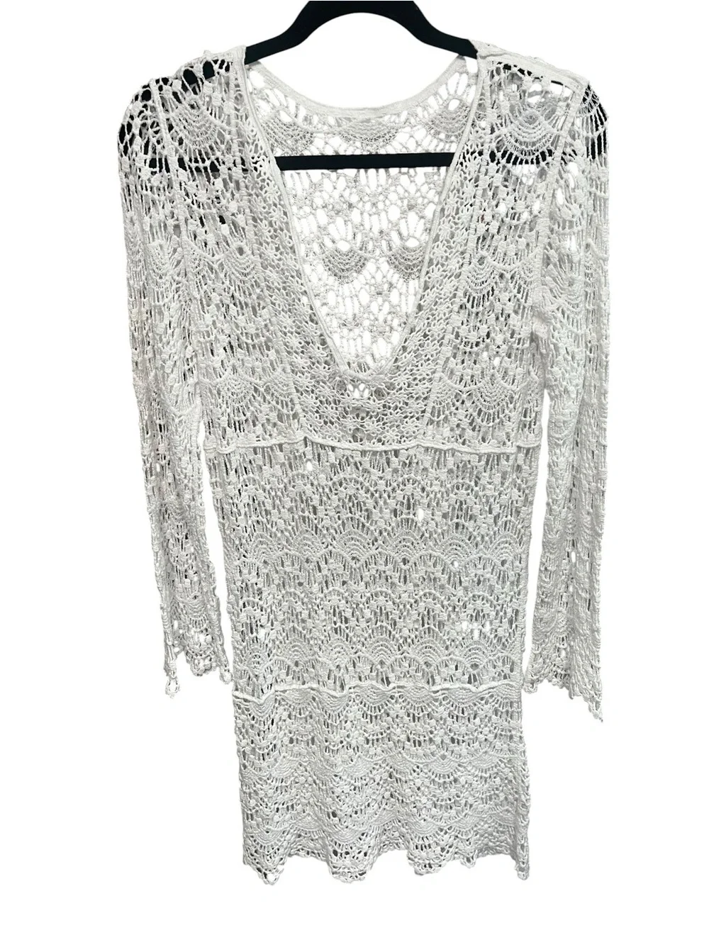 Crochet White Cover-Up Dress